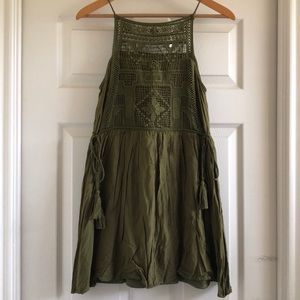 Olive Crochet Dress